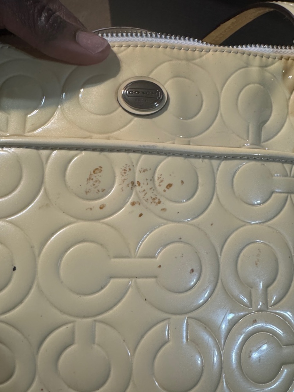 Coach Peyton Signature embossed patent leather diaper tote bag EUC- Project Bag - Picture 12 of 13